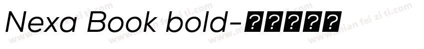 Nexa Book bold字体转换
